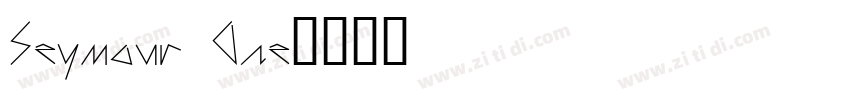 Seymour One字体转换